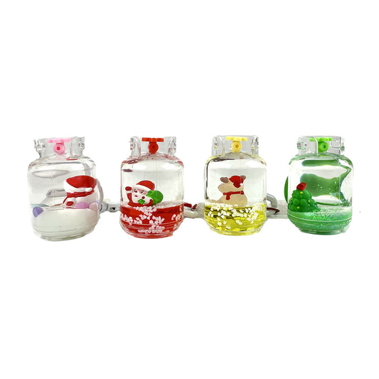 CHRISTMAS HOLIDAY LIQUID JAR KEY CHAIN 21026-20 (12PC)