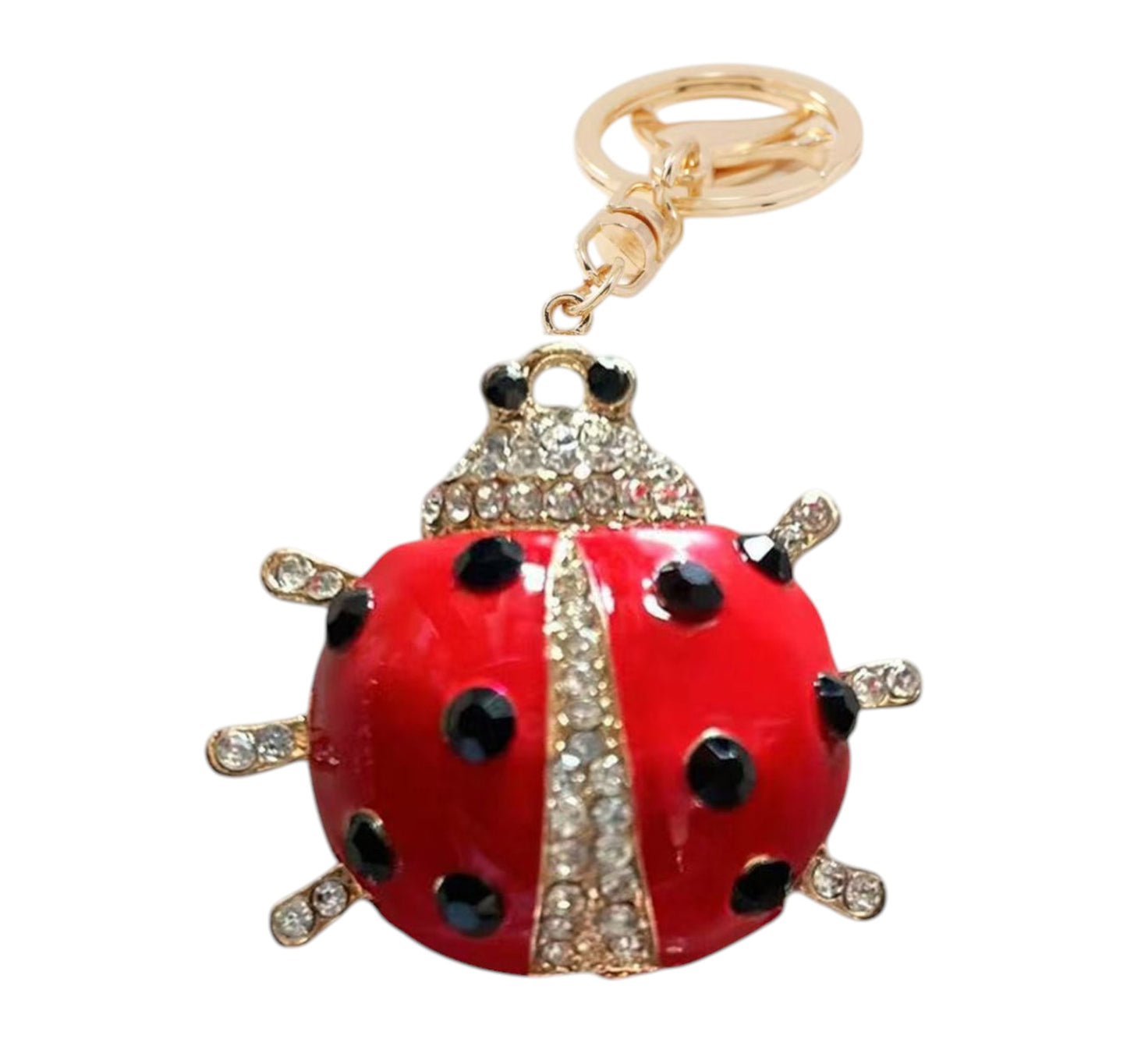 RHINESTONE LADYBUG KEY CHAIN KC1113-21 (12PC)