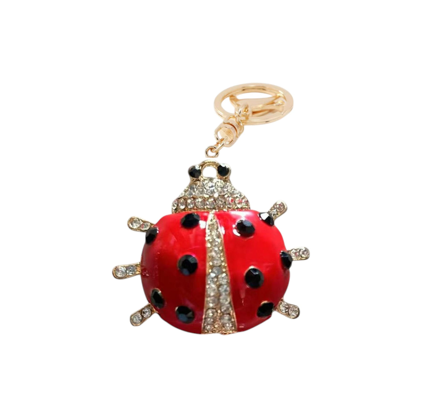RHINESTONE LADYBUG KEY CHAIN KC1113-21 (12PC)