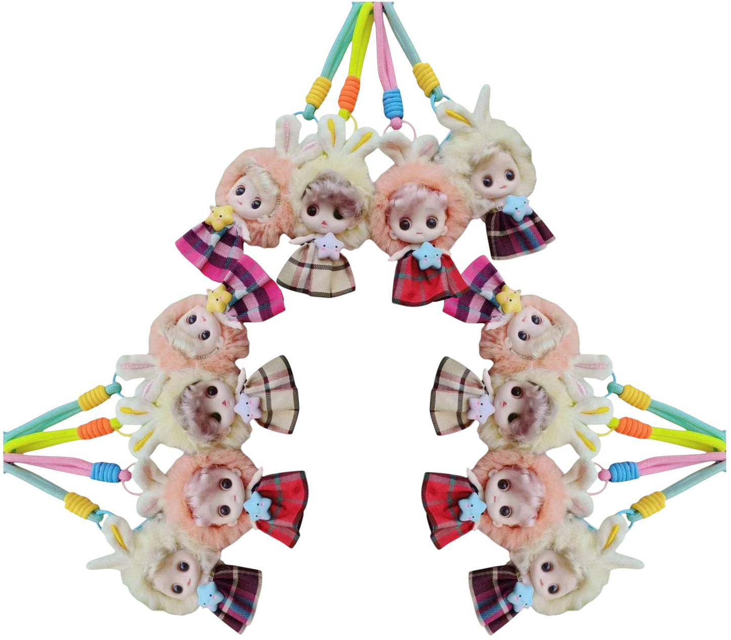BUNNY EAR FAIRY STAR KEYCHAIN KC1205-40 (12PC)