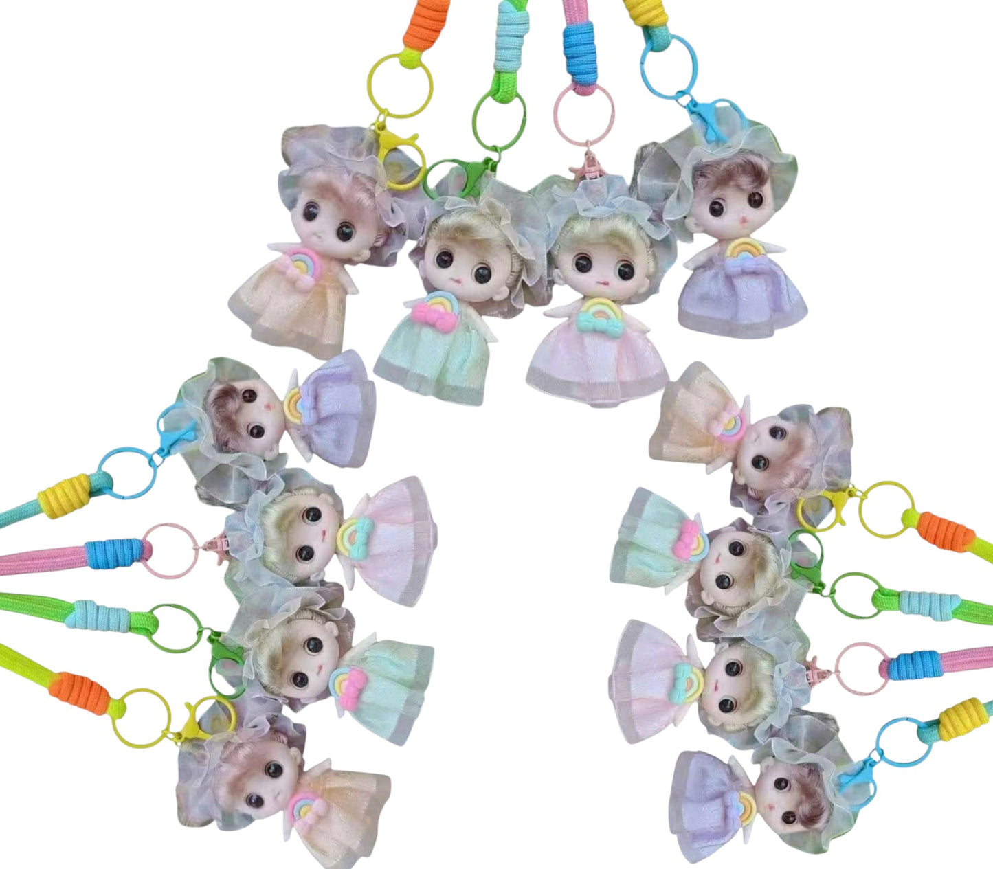 RAINBOW FAIRY KEYCHAIN KC1205-43 (12PC)