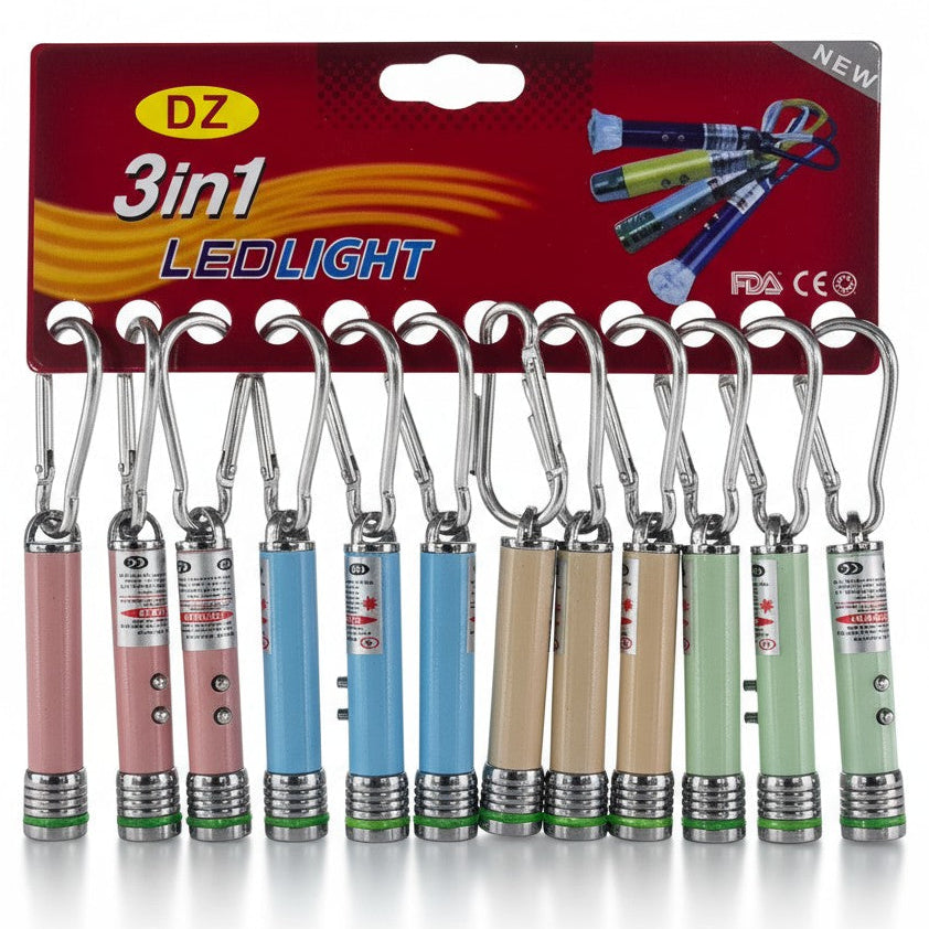 Mini Led Flashlights Key Chain KC5909-1 (12PC)