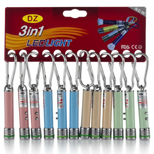 Mini Led Flashlights Key Chain KC5909-1 (12PC)