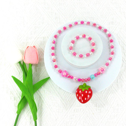 Kids Beads Charm Light Up Jewelry 2 Set KNC4315-10 (12PC)