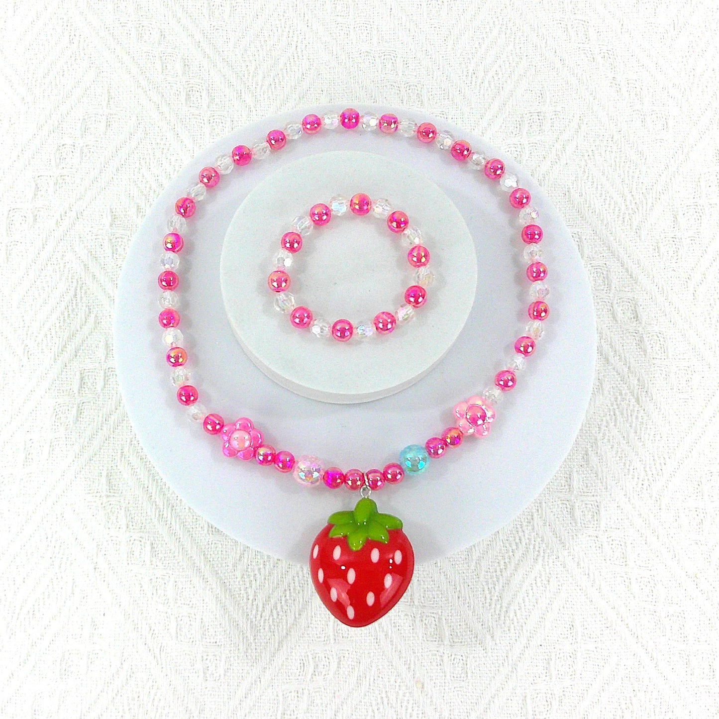 Kids Beads Charm Light Up Jewelry 2 Set KNC4315-10 (12PC)