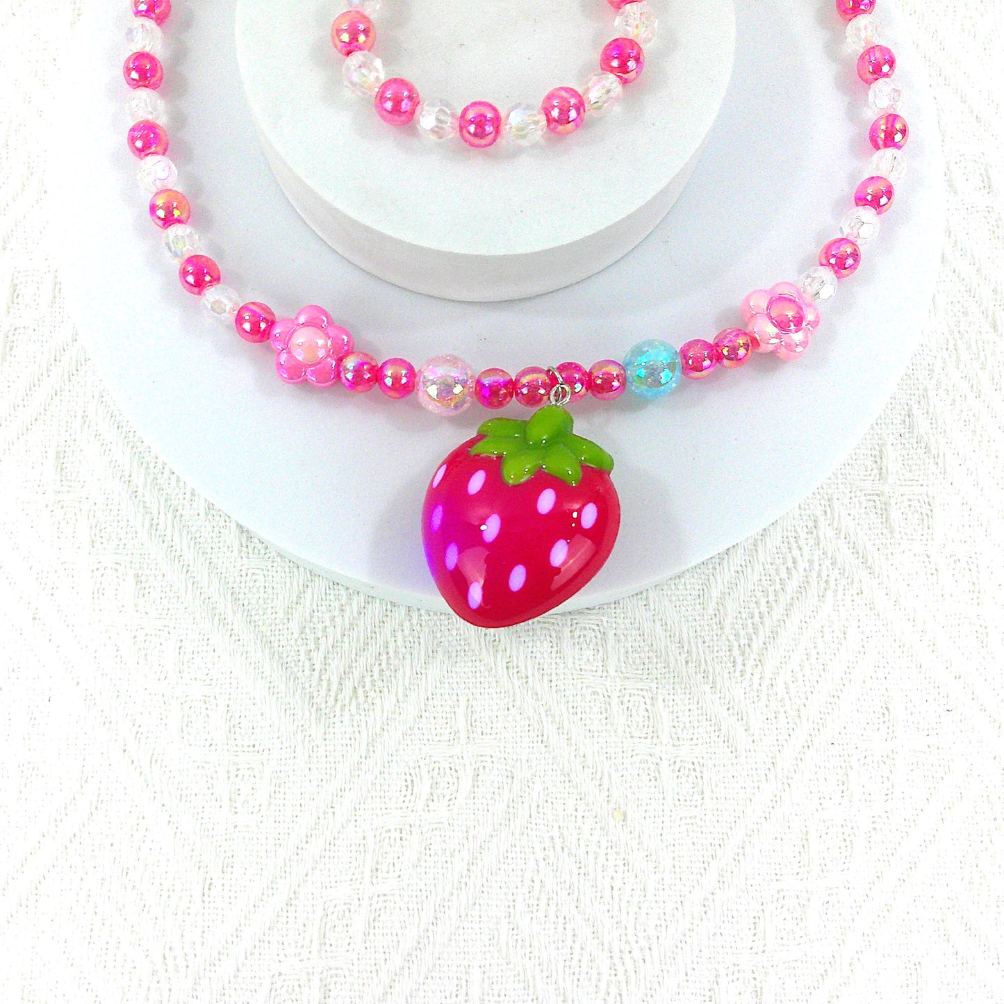 Kids Beads Charm Light Up Jewelry 2 Set KNC4315-10 (12PC)