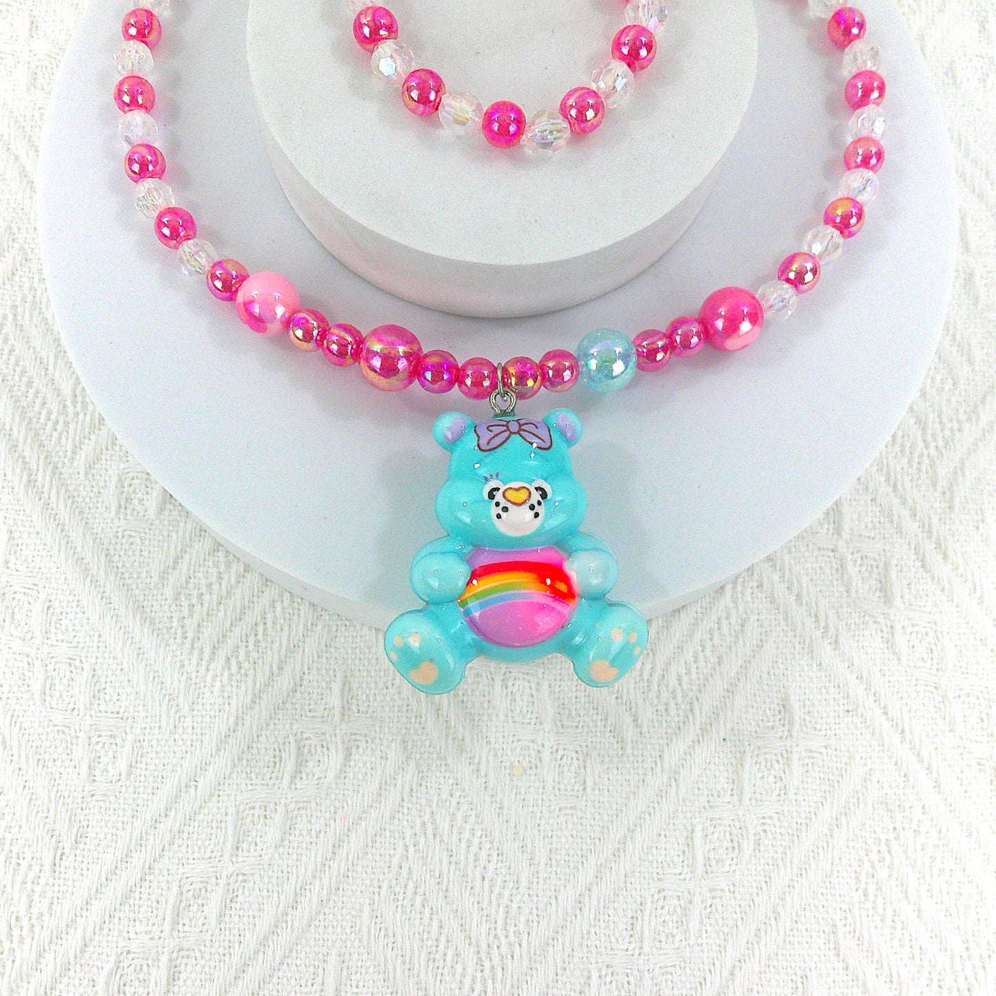 Kids Beads Charm Light Up Jewelry 2 Set KNC4315-10 (12PC)