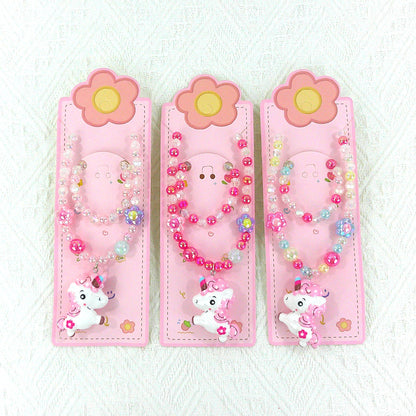 Kids Beads Charm Light Up Jewelry 2 Set KNC4315-10 (12PC)