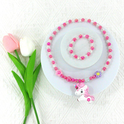 Kids Beads Charm Light Up Jewelry 2 Set KNC4315-10 (12PC)