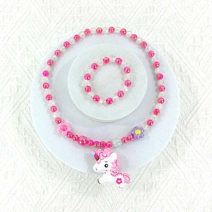Kids Beads Charm Light Up Jewelry 2 Set KNC4315-10 (12PC)