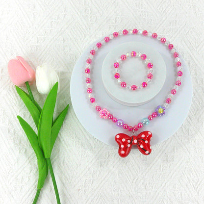 Kids Beads Charm Light Up Jewelry 2 Set KNC4315-10 (12PC)