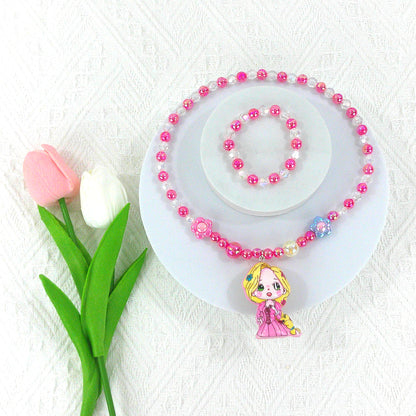Kids Beads Charm Light Up Jewelry 2 Set KNC4315-10 (12PC)