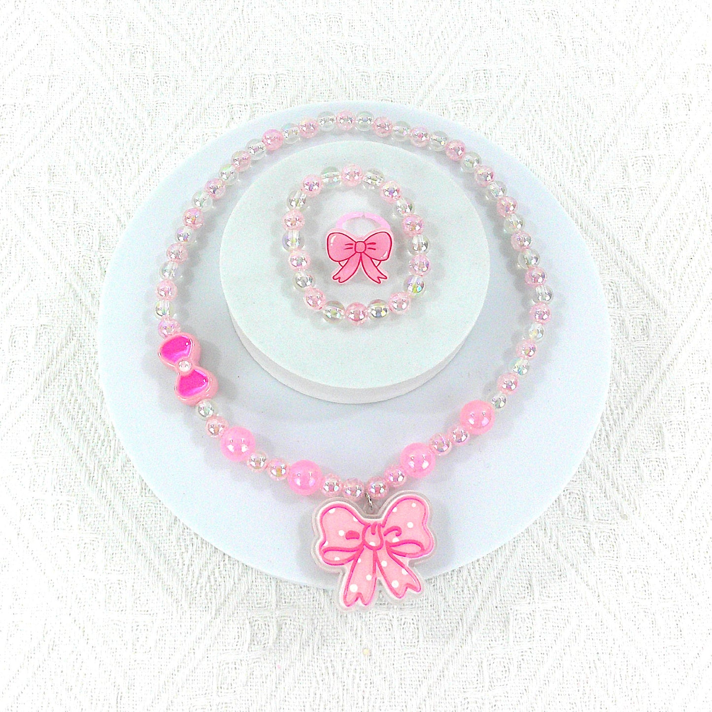 Kids Beads Charm Light Up Jewelry 3 Set KNC4315-5 (12PC)