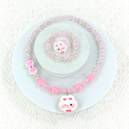 Kids Beads Charm Light Up Jewelry 3 Set KNC4315-5 (12PC)