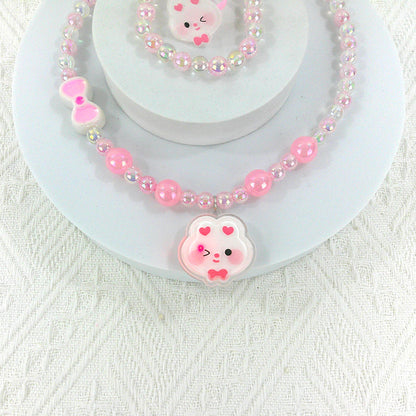 Kids Beads Charm Light Up Jewelry 3 Set KNC4315-5 (12PC)