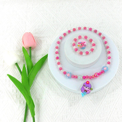 Kids Beads Charm Light Up Jewelry 3 Set KNC4315-5 (12PC)