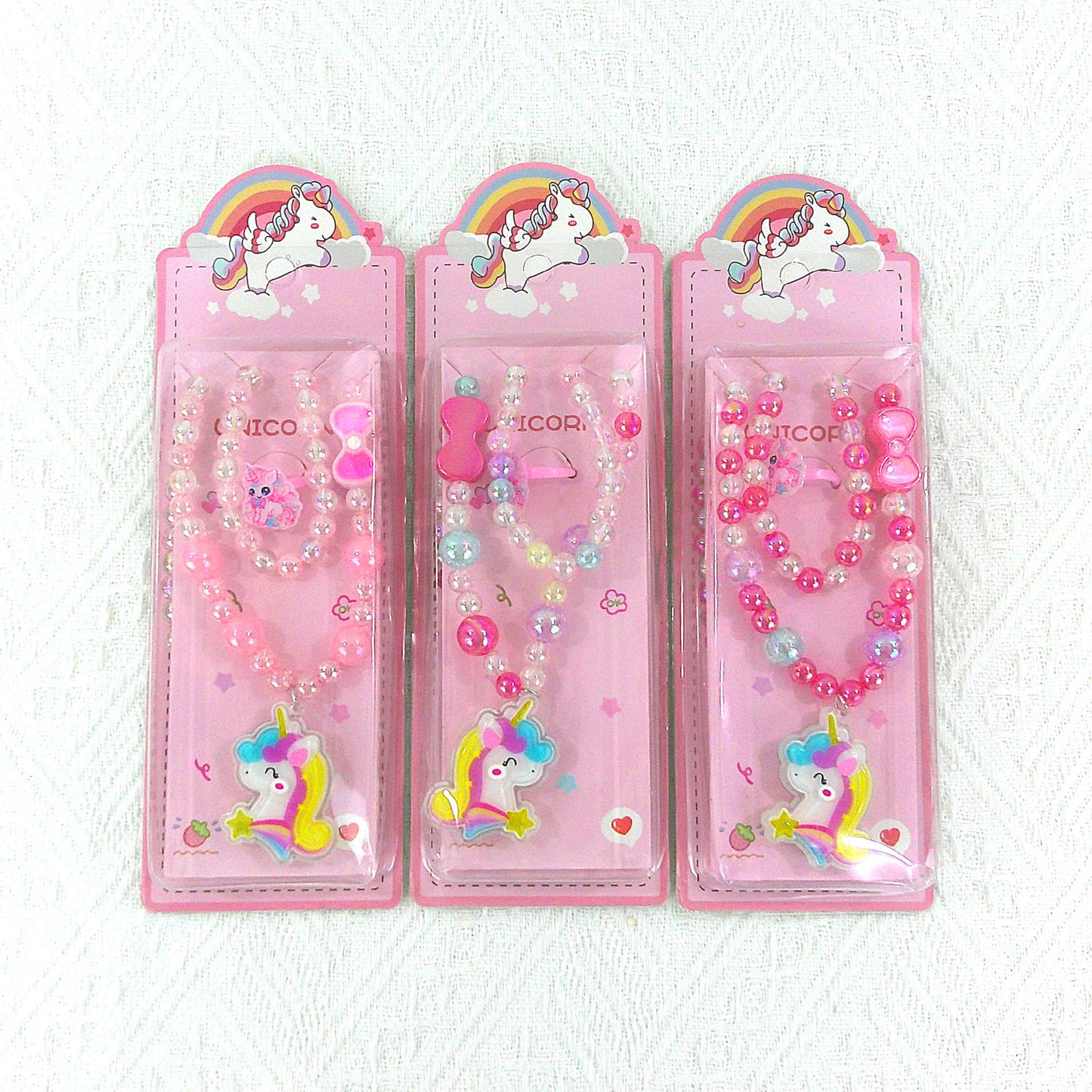 Kids Beads Charm Light Up Jewelry 3 Set KNC4315-5 (12PC)