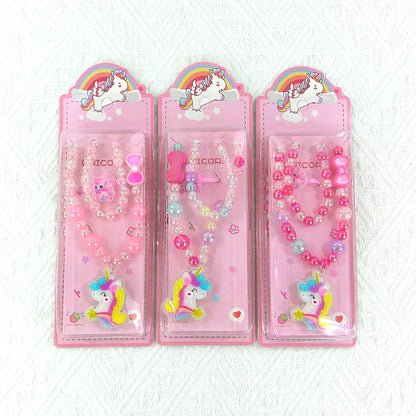 Kids Beads Charm Light Up Jewelry 3 Set KNC4315-5 (12PC)