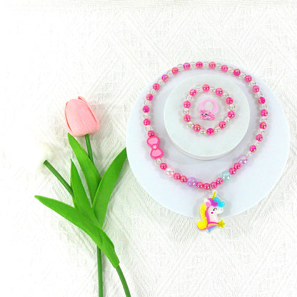 Kids Beads Charm Light Up Jewelry 3 Set KNC4315-5 (12PC)