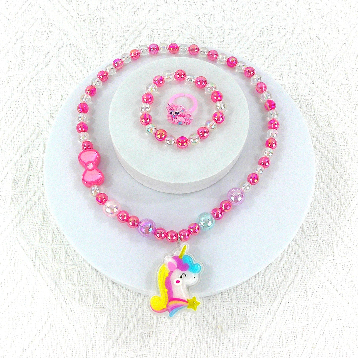 Kids Beads Charm Light Up Jewelry 3 Set KNC4315-5 (12PC)