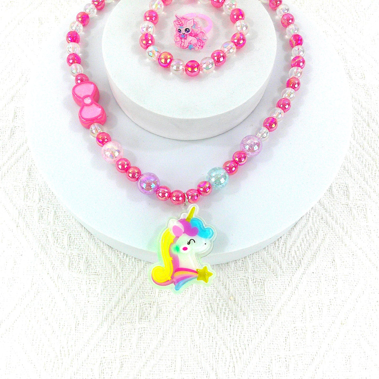 Kids Beads Charm Light Up Jewelry 3 Set KNC4315-5 (12PC)