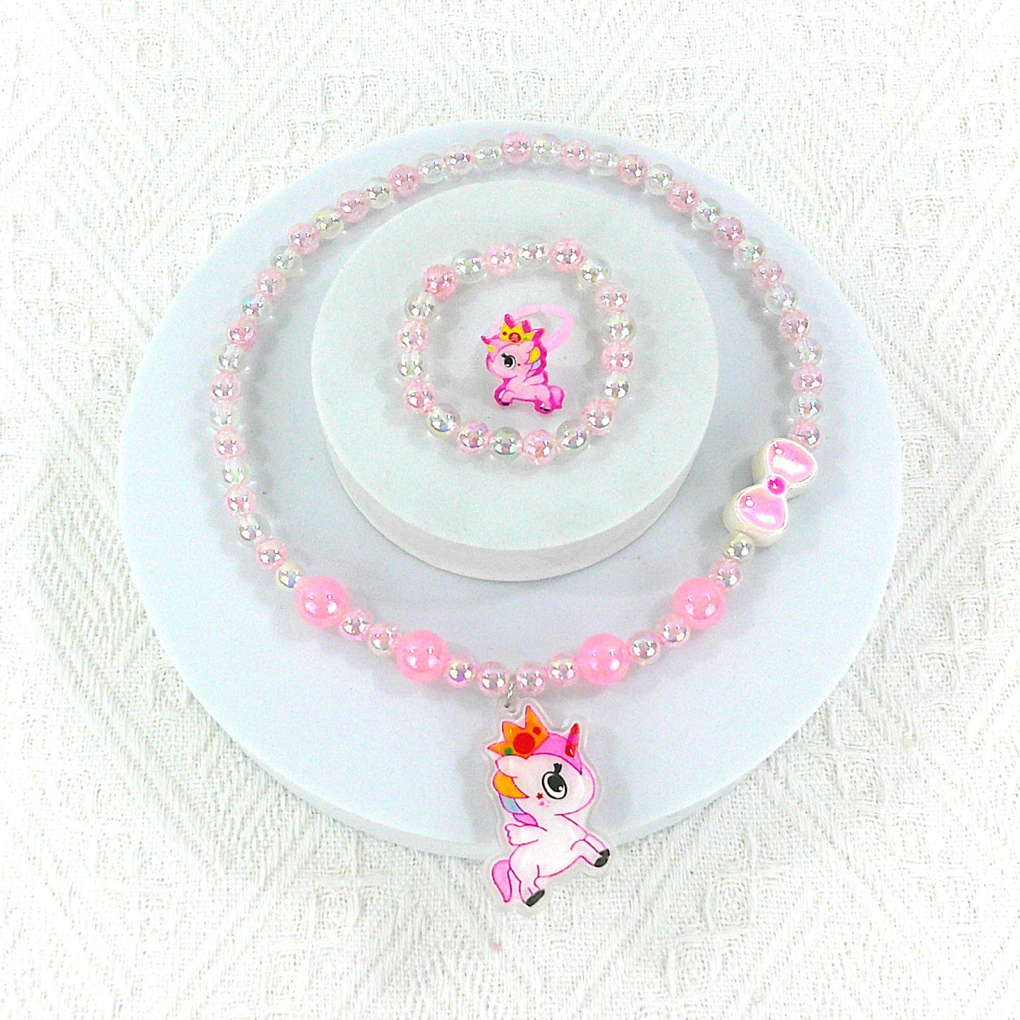 Kids Beads Charm Light Up Jewelry 3 Set KNC4315-5 (12PC)