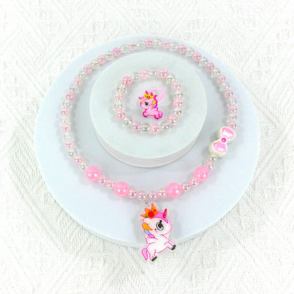 Kids Beads Charm Light Up Jewelry 3 Set KNC4315-5 (12PC)