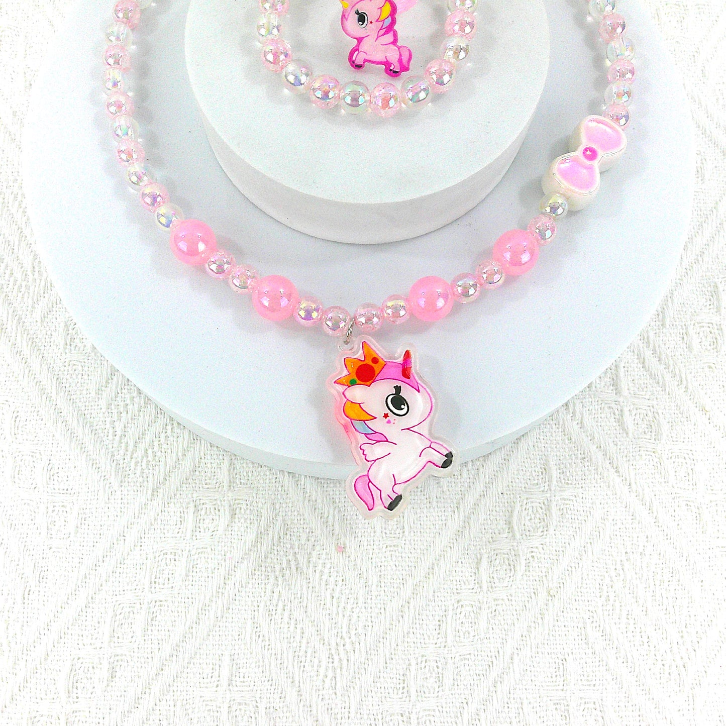 Kids Beads Charm Light Up Jewelry 3 Set KNC4315-5 (12PC)