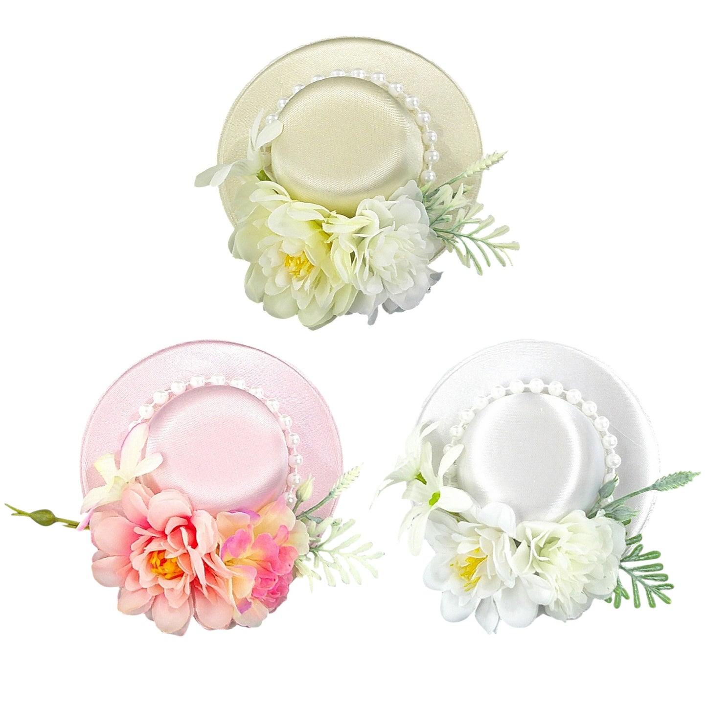 KIDS FLOWER HAT HAIR DECO CLIP & BROOCH KV608 (6PC)