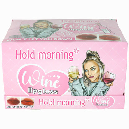 Hold Morning Wine Bottle Lip Gloss HL5735-C (24PC)