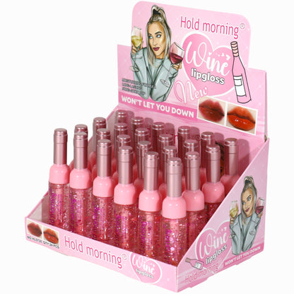Hold Morning Wine Bottle Lip Gloss HL5735-C (24PC)