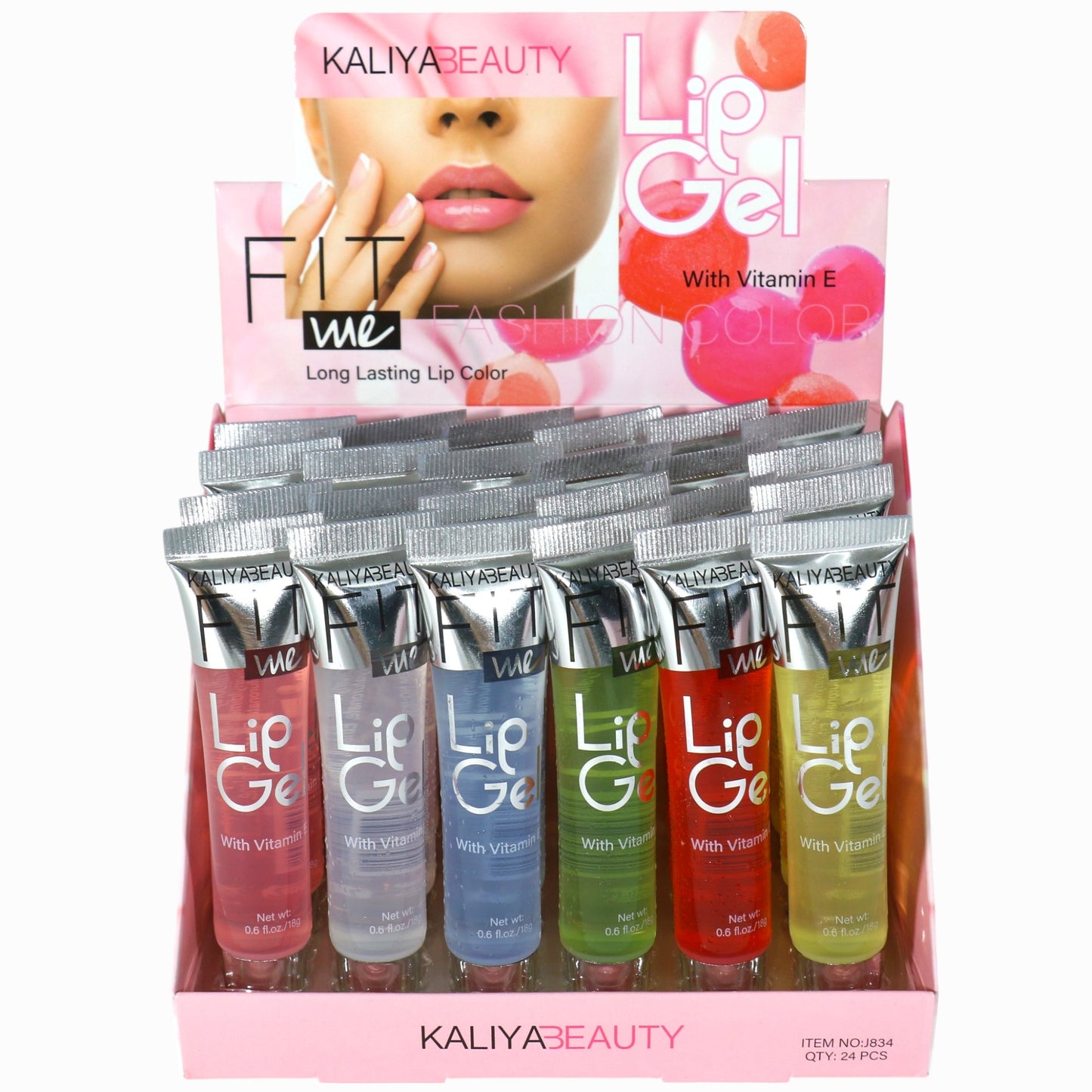 Kaliya Beauty Lip Gloss J834. (24PC)