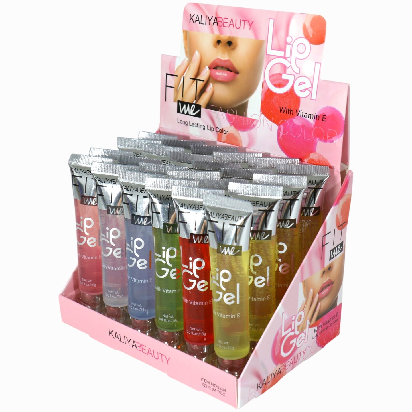 Kaliya Beauty Lip Gloss J834. (24PC)