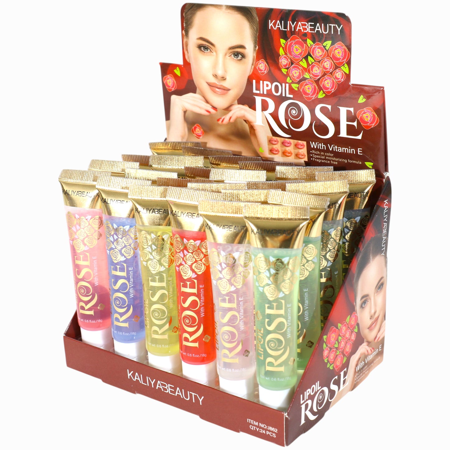 Kaliya Beauty Rose Lip OIL J862-C (24PC)