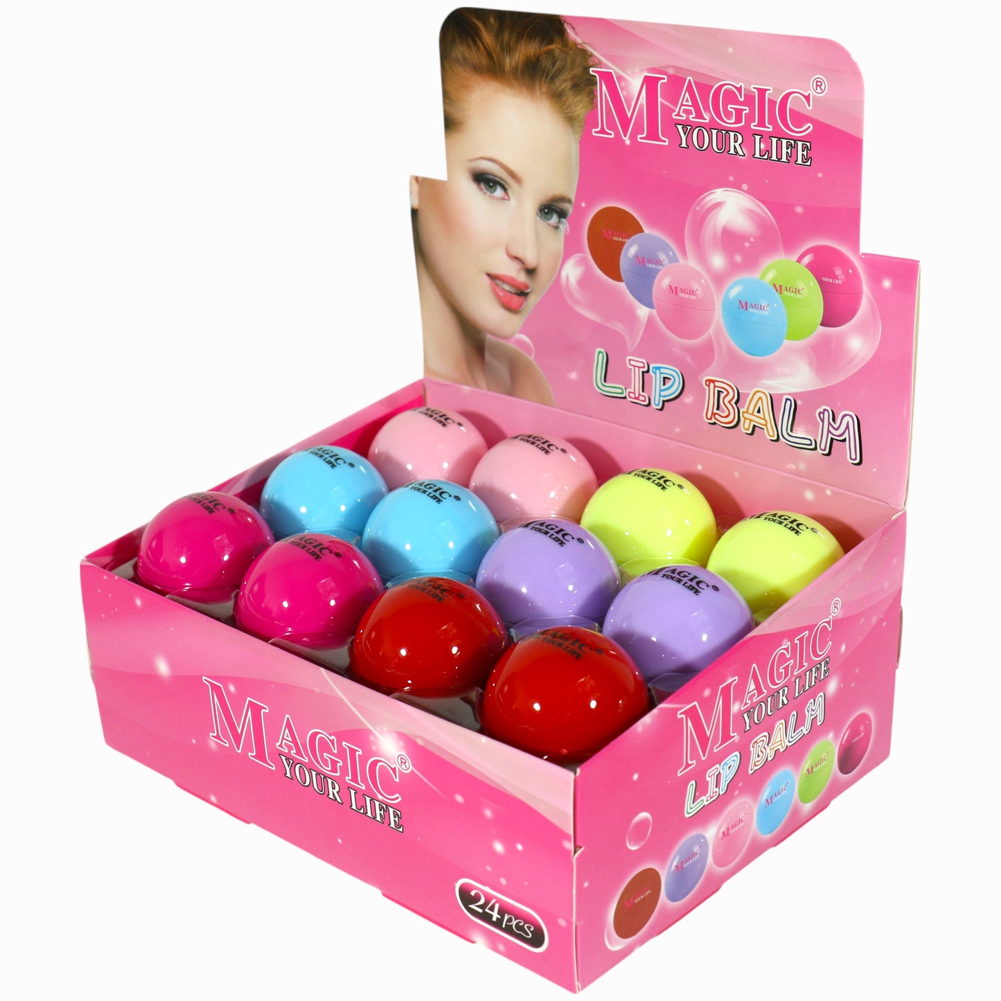 Magic Ball Lip Balm LB108-4-C (24PC)