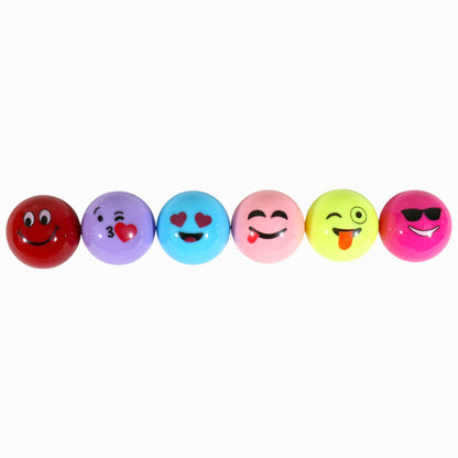 Funny Emoji Face Ball Lip Balm  LB806-C (24PC)