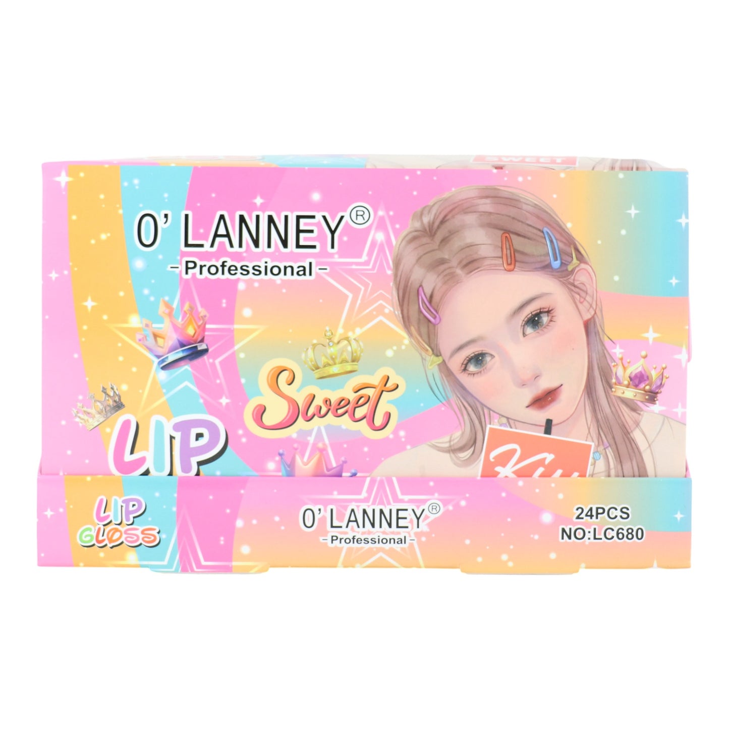 O'lanney Kiss Sweet Lip Gloss LC680. (24PC)
