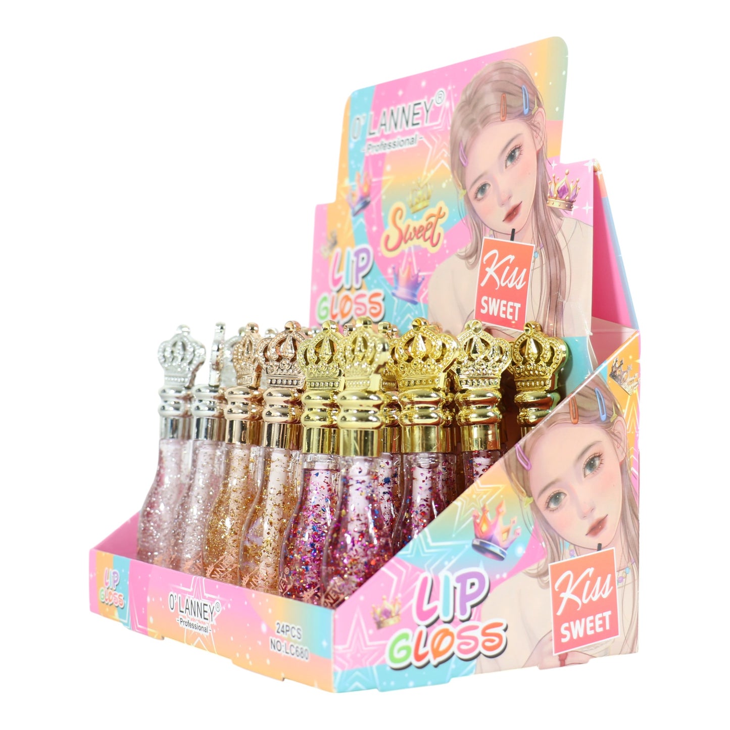 O'lanney Kiss Sweet Lip Gloss LC680. (24PC)