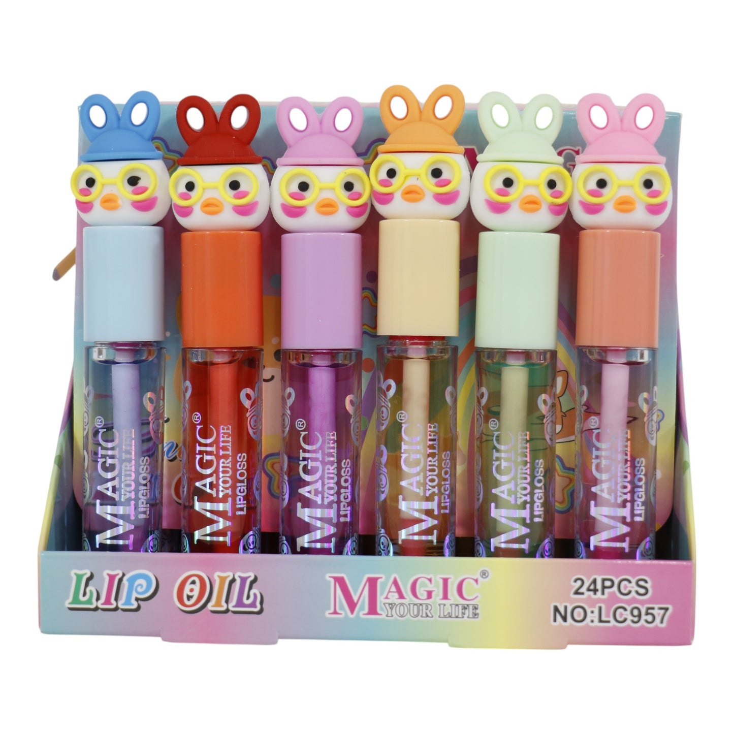 Magic Your Life Rabbit Duck Cartoon Lip OIL LC957. (24PC)
