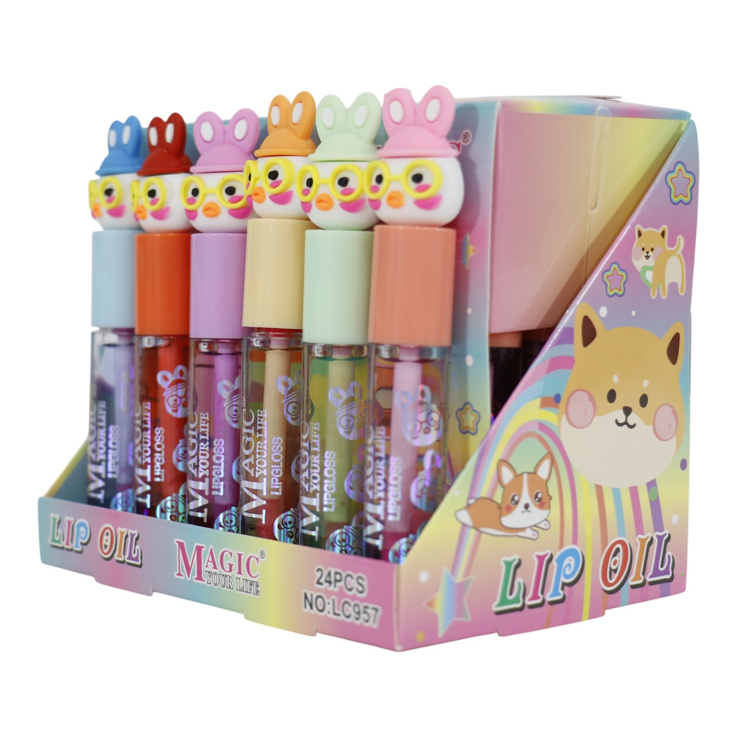 Magic Your Life Rabbit Duck Cartoon Lip OIL LC957. (24PC)