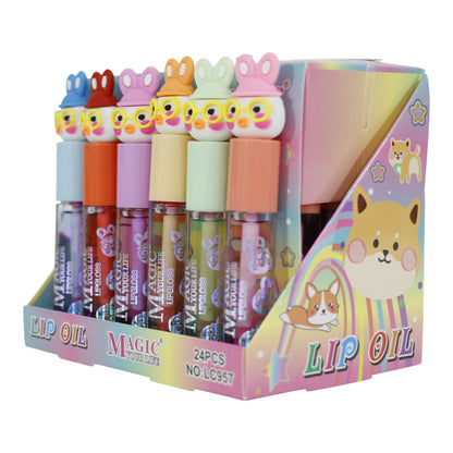 Magic Your Life Rabbit Duck Cartoon Lip OIL LC957. (24PC)