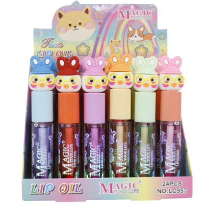 Magic Your Life Rabbit Duck Cartoon Lip OIL LC957. (24PC)