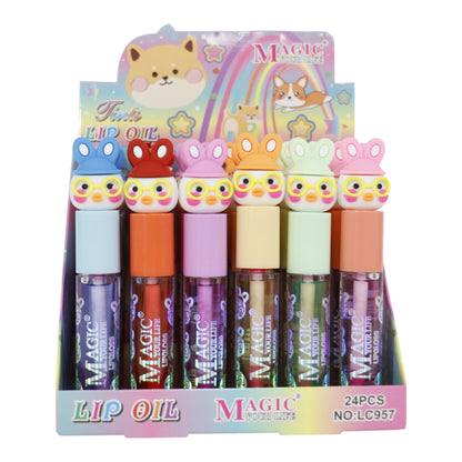 Magic Your Life Rabbit Duck Cartoon Lip OIL LC957. (24PC)