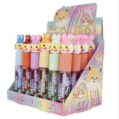 Magic Your Life Rabbit Duck Cartoon Lip OIL LC957. (24PC)