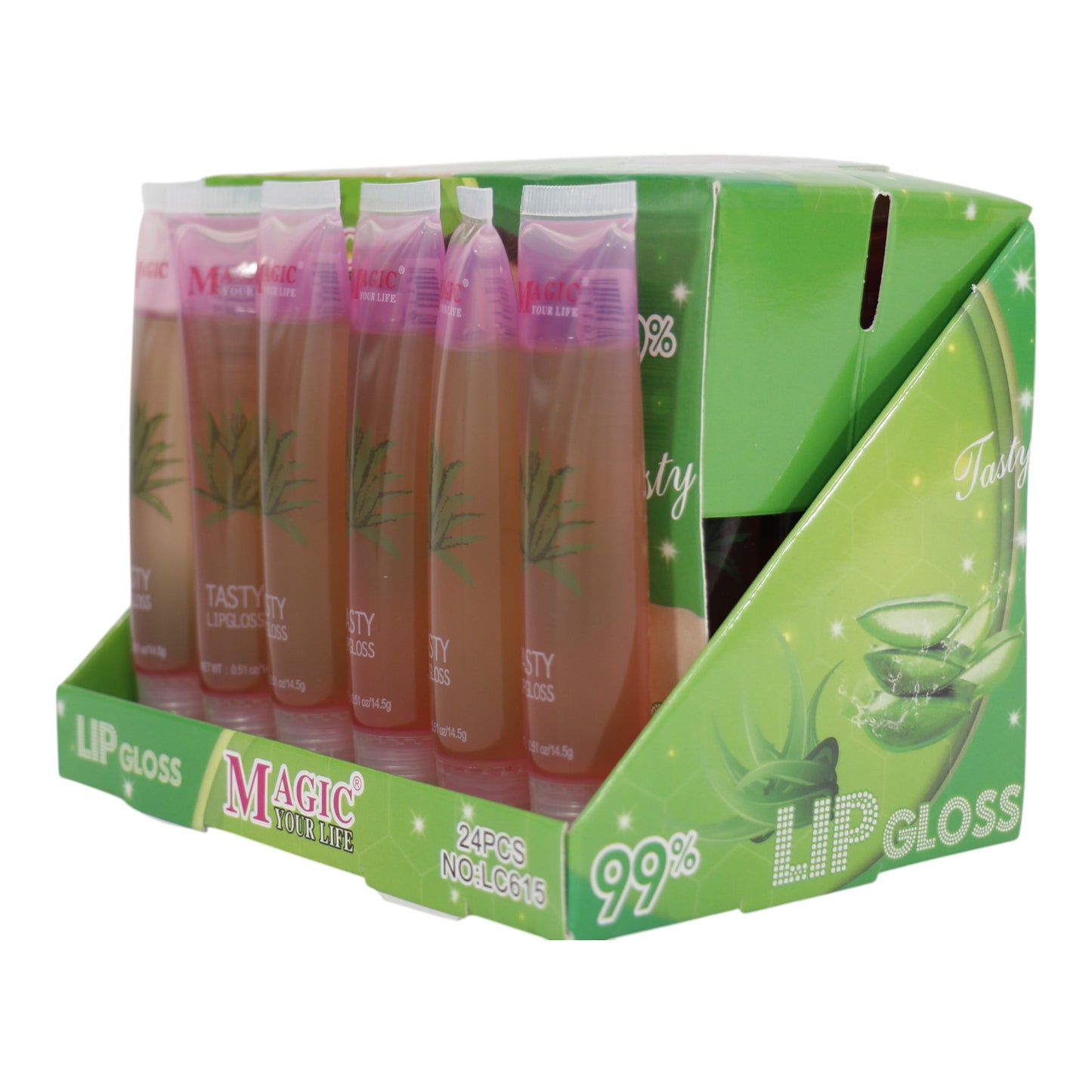 Magic Your Life 99% Aloe Vera Lip Gloss LC615. (24PC)