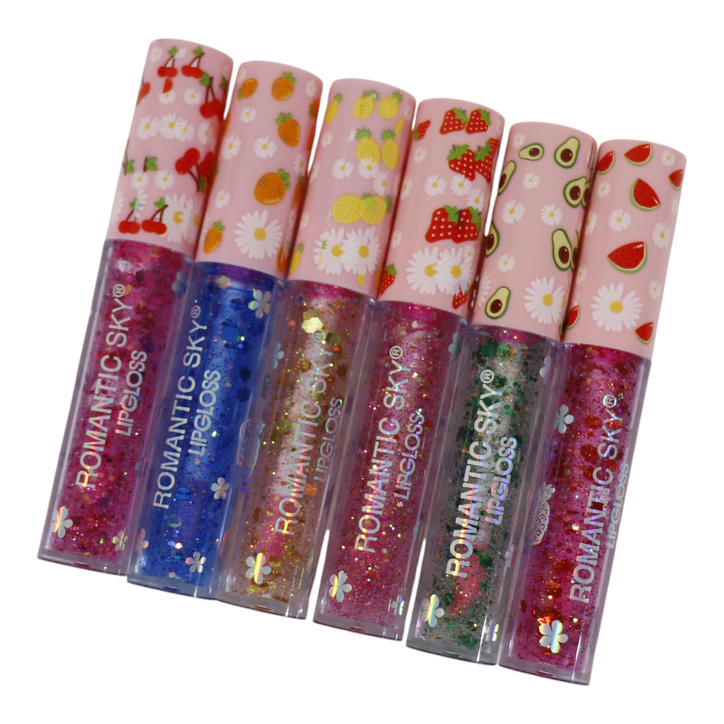 Romantic Sky Glitter Lip Gloss RS022. (24PC)