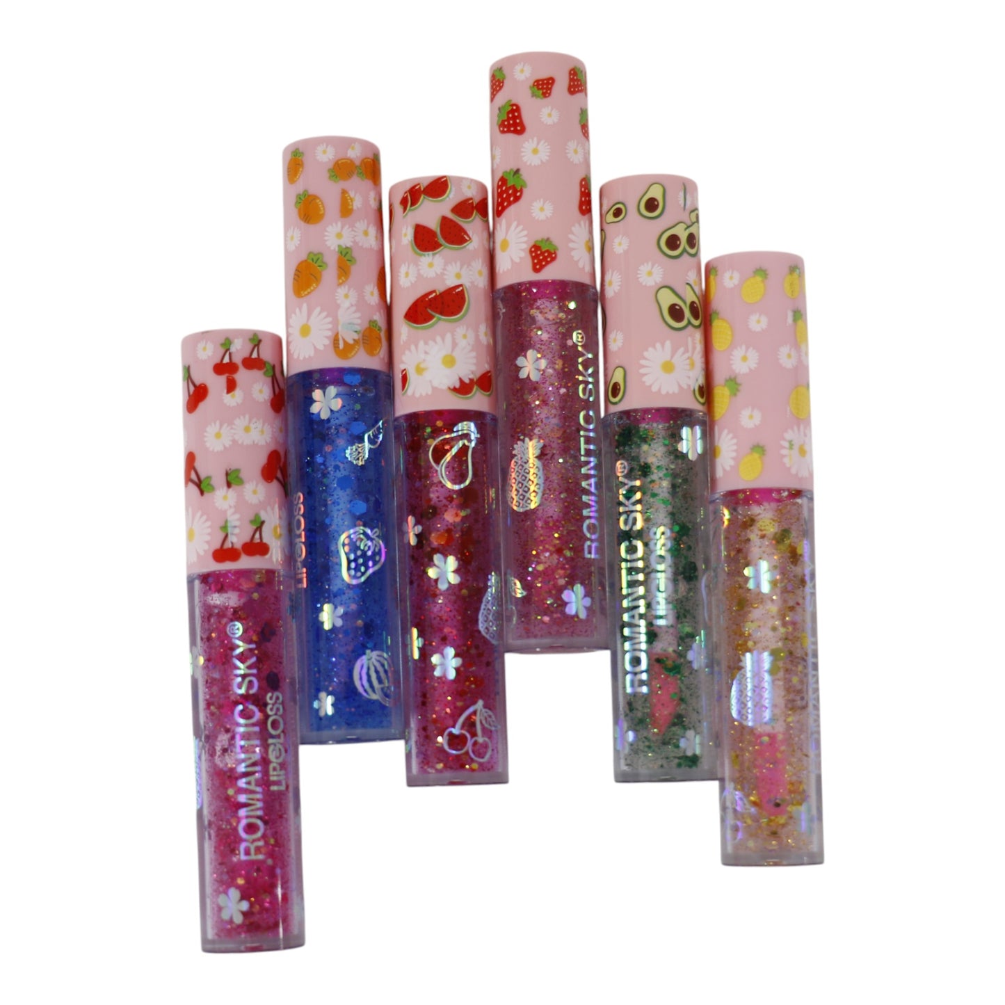 Romantic Sky Glitter Lip Gloss RS022. (24PC)