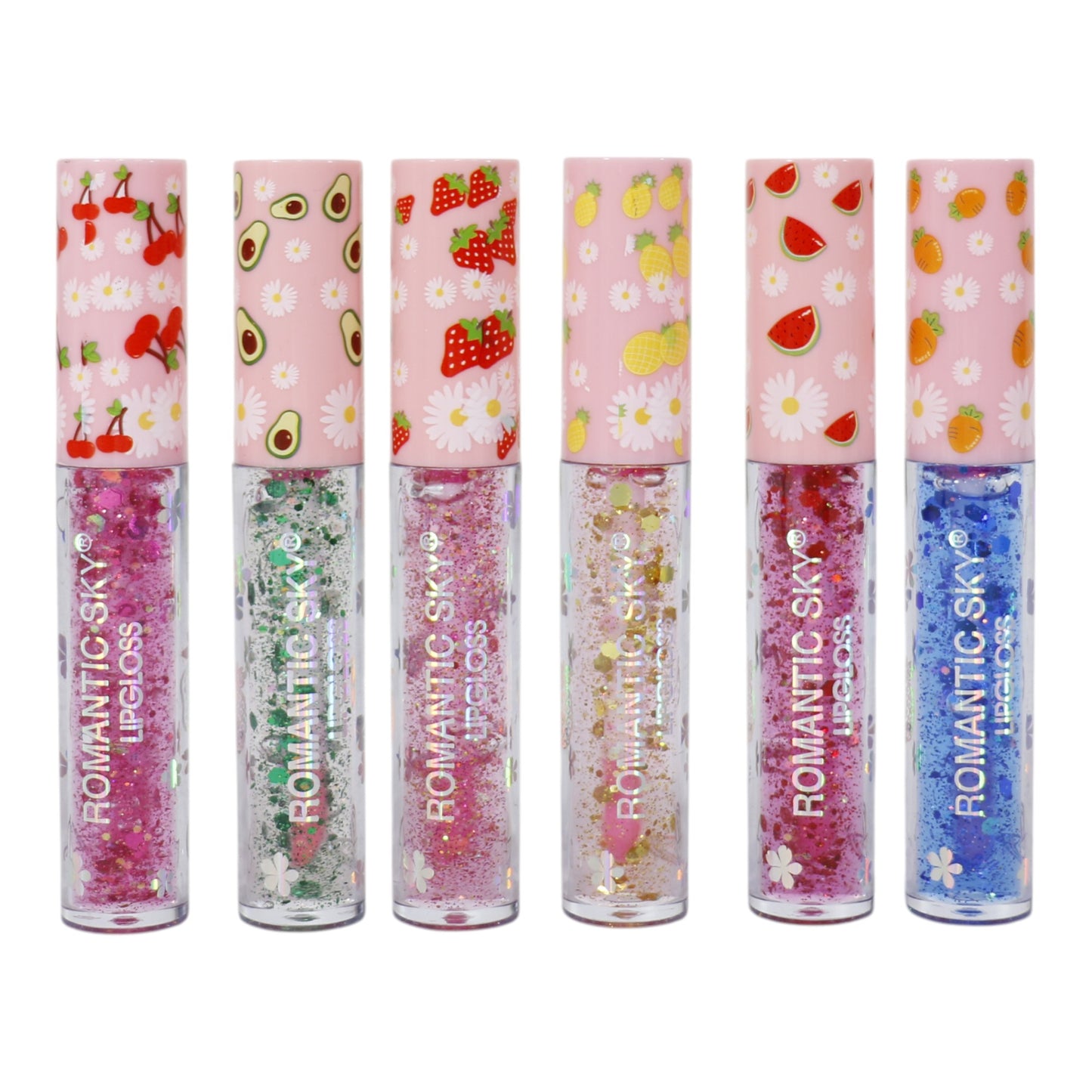 Romantic Sky Glitter Lip Gloss RS022. (24PC)