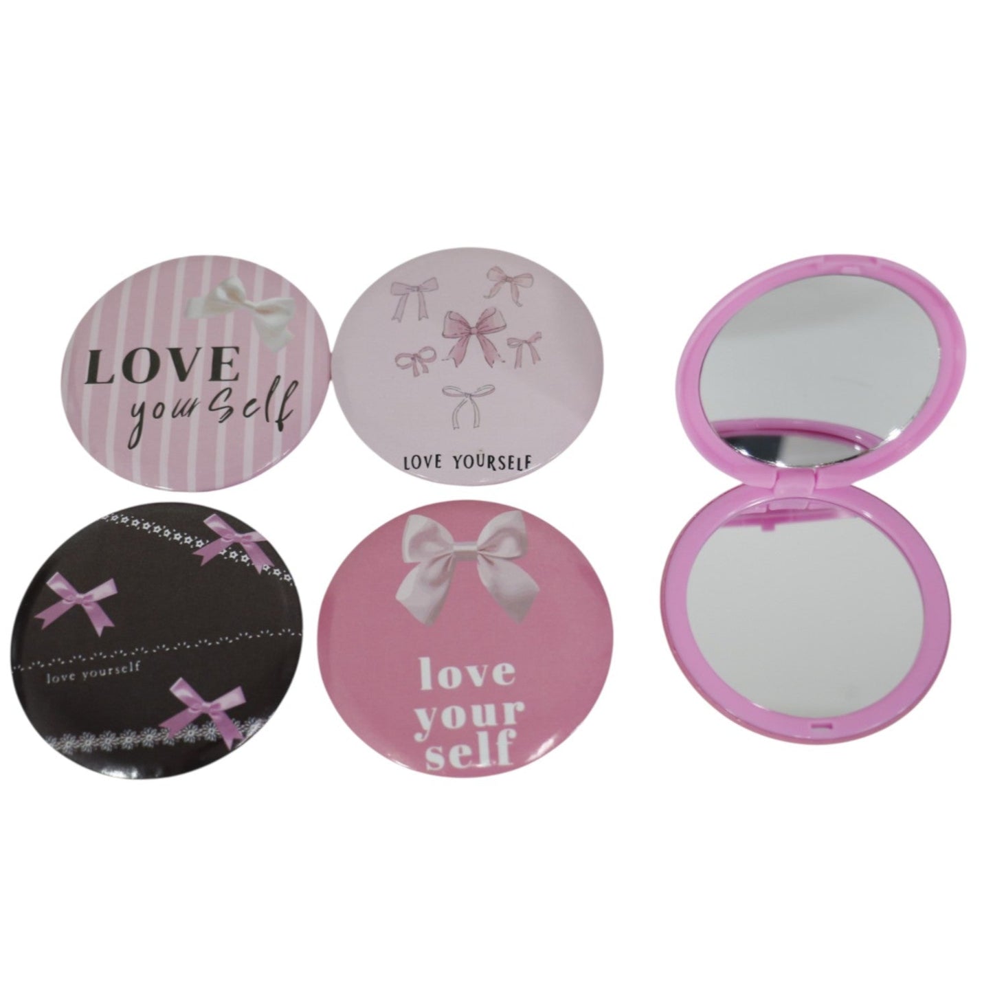 Ribbon Bow Compact Hand Mirror JM5527-21 (12PC)