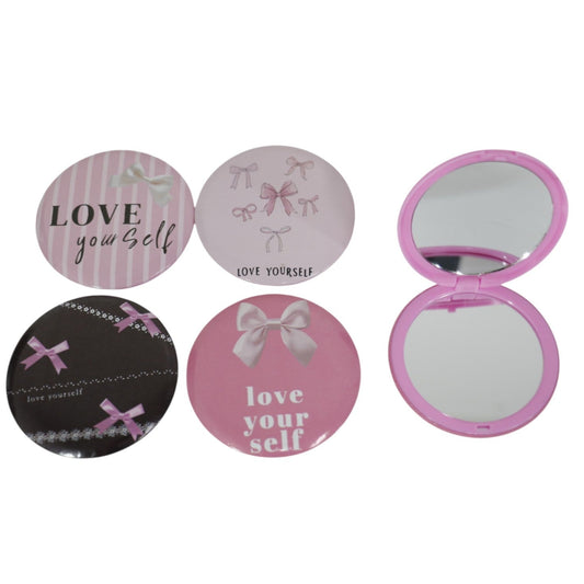 Ribbon Bow Compact Hand Mirror JM5527-21 (12PC)
